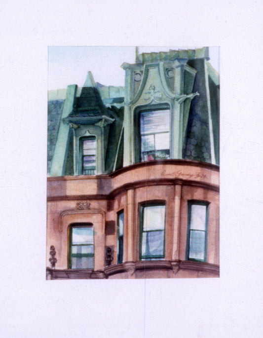 Brownstone with Green Gable
