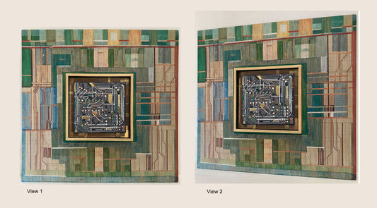 Circuit Box in Greens and Golds