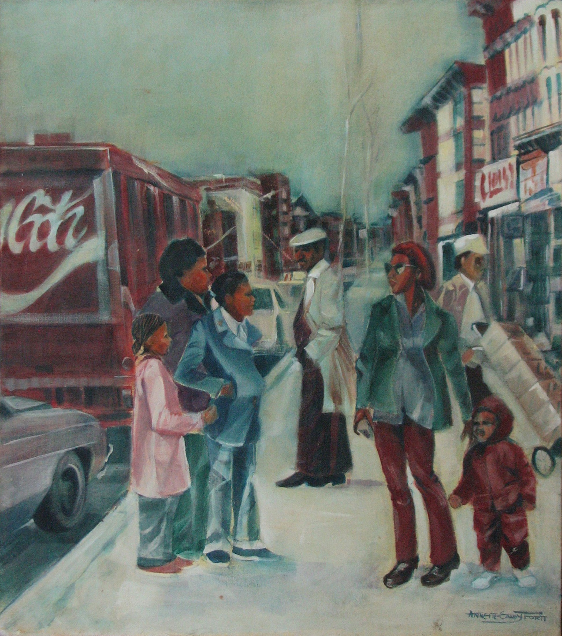 These candid shot paintings depict scenes that we all can relate to. They preserve scenes of Brooklyn in the 80's bringing back memories or history, whichever is your point of departure.